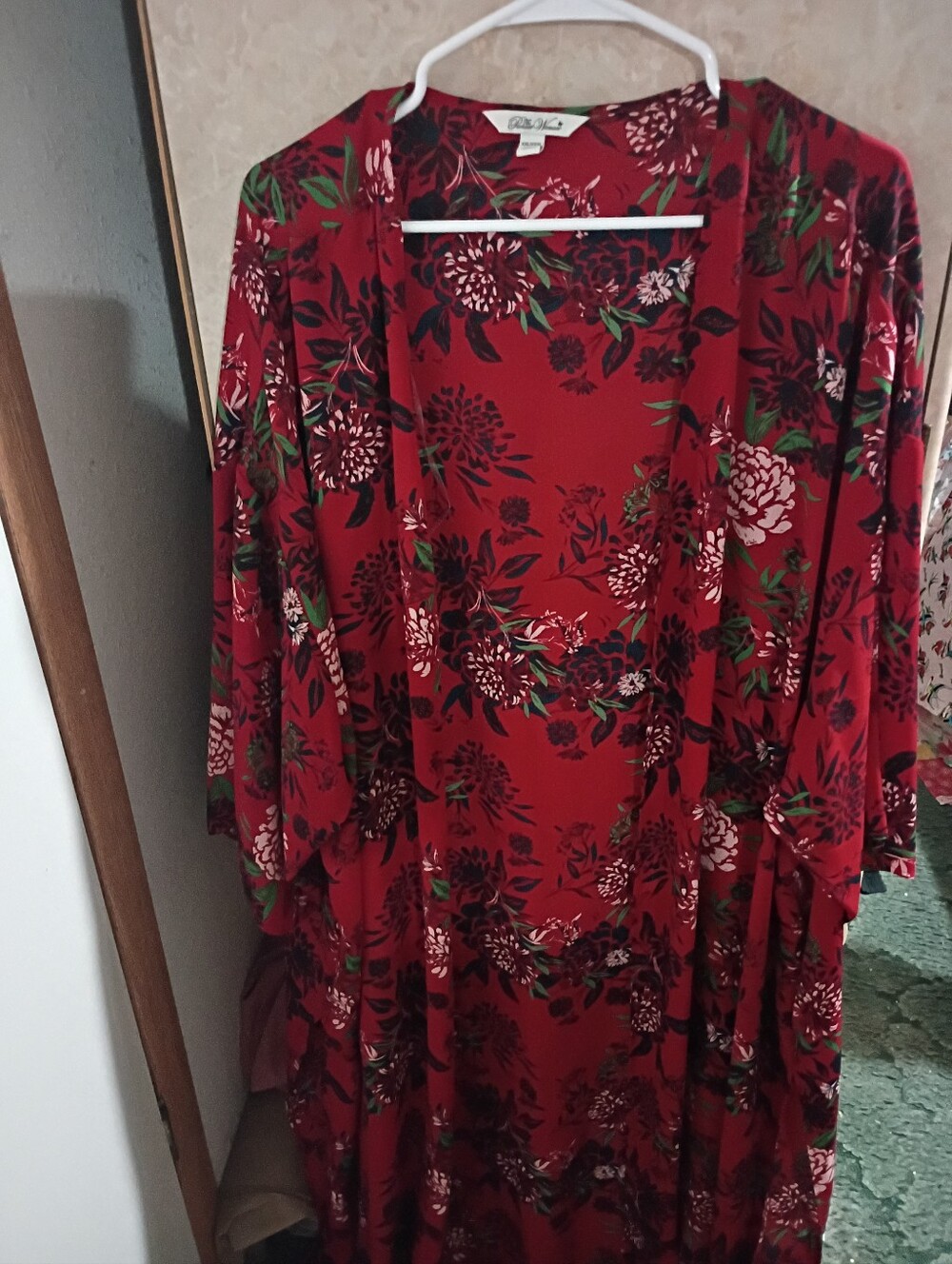 The Pioneer Woman Red Floral duster/kimono Size xxl/xxxl